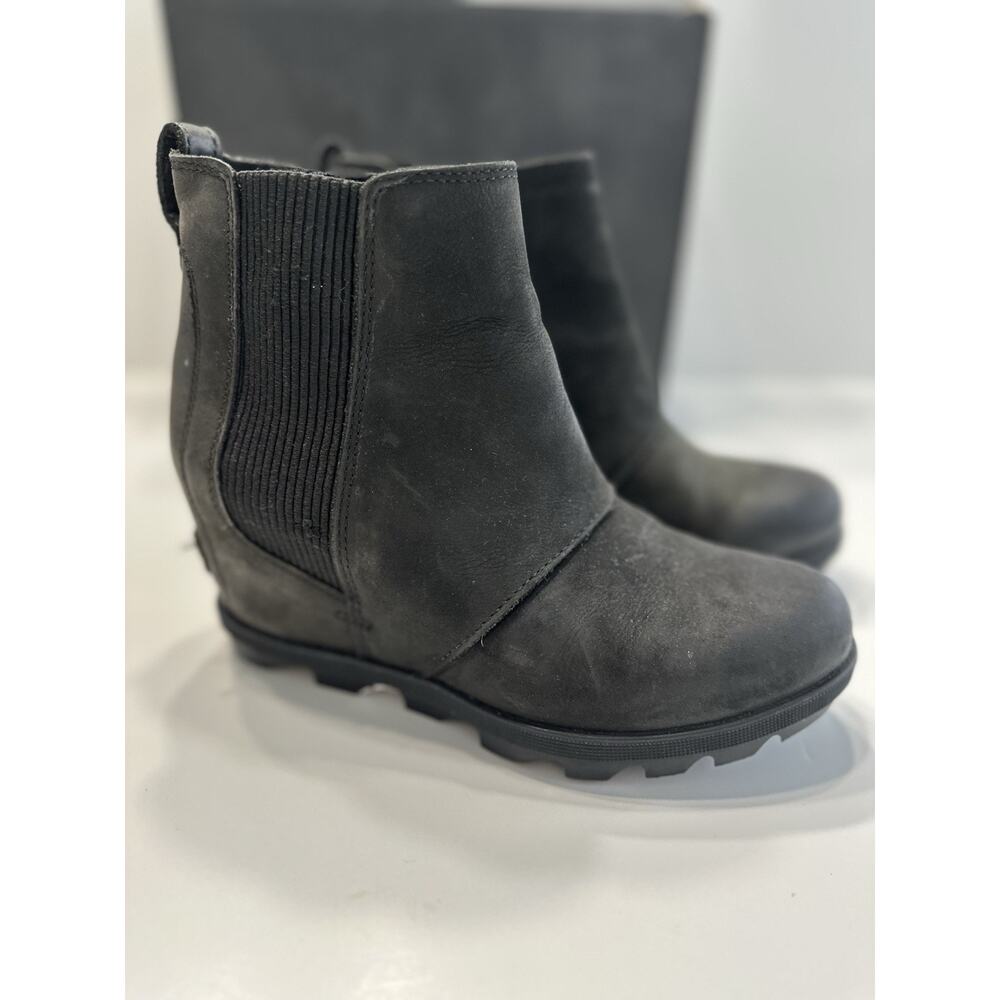 Sorel Womens Boots Joan of Arctic Wedge II Zip Quarry Size 7 NIB NEW